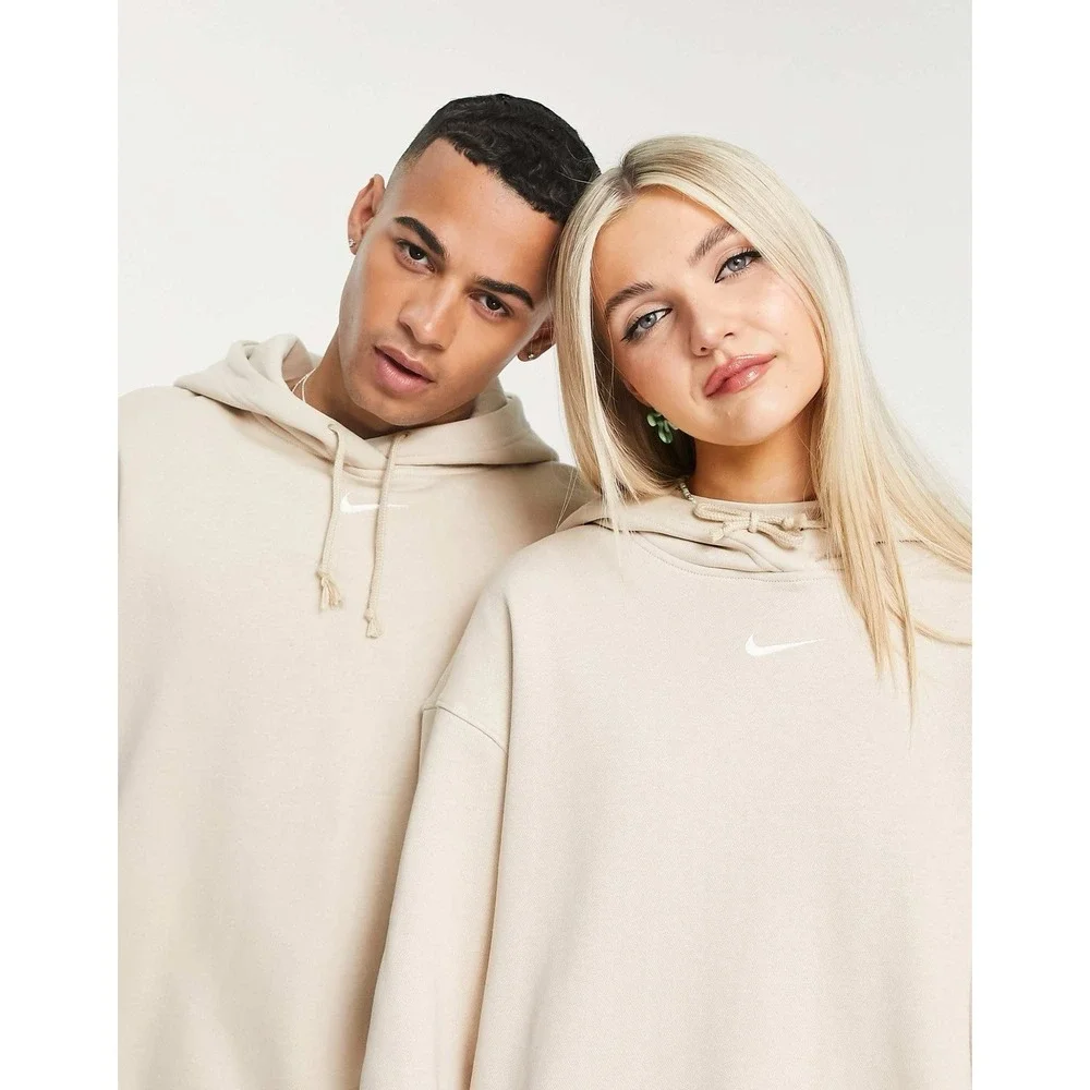 Nike Oversized Phoenix Fleece Pullover Hoodie Women Size Small Sand Essentials - Picture 8 of 8